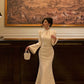 Jacquard cheongsam dress for women new retro old money style party dress     S5676