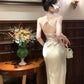 Fashion evening dress white long dress       S6001