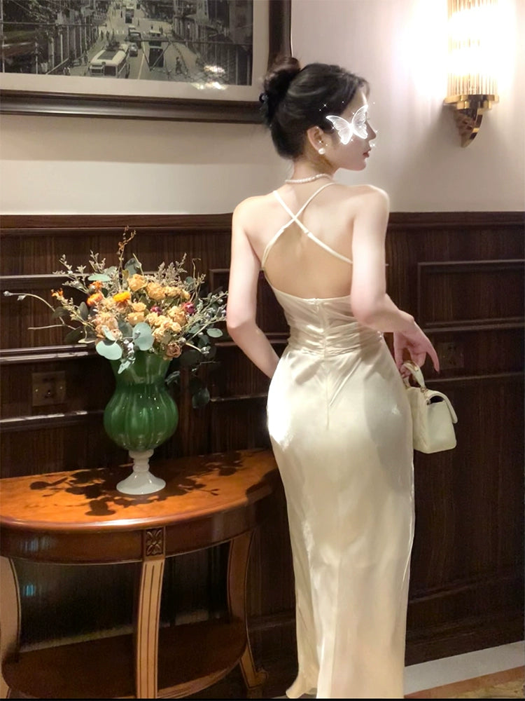 Fashion evening dress white long dress       S6001