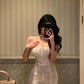 lace suspender dress summer new sexy mermaid long party dress     S5635