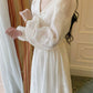 embroidery dress long sleeve evening party dress     S5954