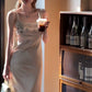 Engagement dress diamond satin party dress     S5867