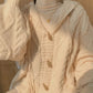 Original Loose Solid Color Buttoned Hooded Long Sleeves Cardigan Coat   S2747