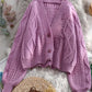 Women's Lovely Lantern Long Sleeve Button-Down Cardigan     S2786