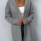 Women's Sweater Cardigan Cable-Knit Longline Hooded Cardigan     S2779