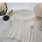 Candy V-neck one button cardigan versatile long sleeve short top      S2528