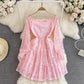 Pink Sweet Fairy A Line Mesh Princess Dress        S4938