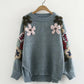 Lovely flowers long sleeve sweater     S2546