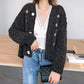 Womens Button Front V Neck Sweater Cardigan       S2801