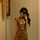 Cheongsam dress women summer new design mermaid long party dress      S5579