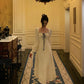 white square-neck dress for women,party dress     S5536