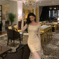 Gentle style long-sleeved dress for women new style off-shoulder long dress     S5543