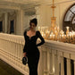 Black dress sexy mermaid party dress      S5571