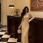 long-sleeved knitted dress for women evening dress    S5504