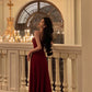red suspender dress new retro sleeveless A-line party dress      S5545