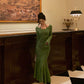 Halter neck knitted mermaid dress for women new style long dress     S5535