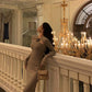 rose knitted dress for women evening party dress    S5524