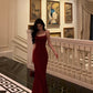 Suspender dress women new sexy long mermaid party dress    S5511