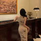 Classical printed dress new retro party dress      S5565