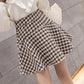 Cute houndstooth A line skirt    S495
