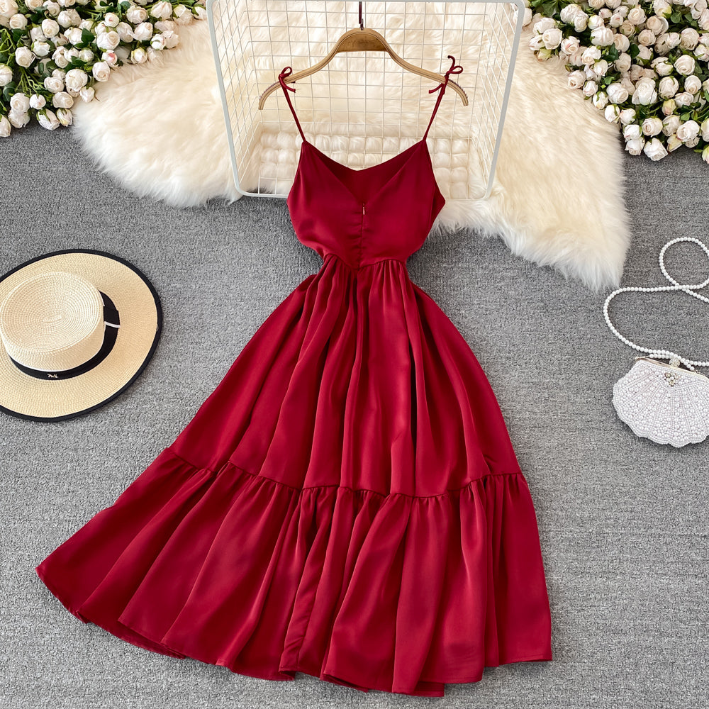 Cute v neck short dress fashion dress     S466