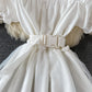 A line high low dress white fashion dress black A line dress     S449