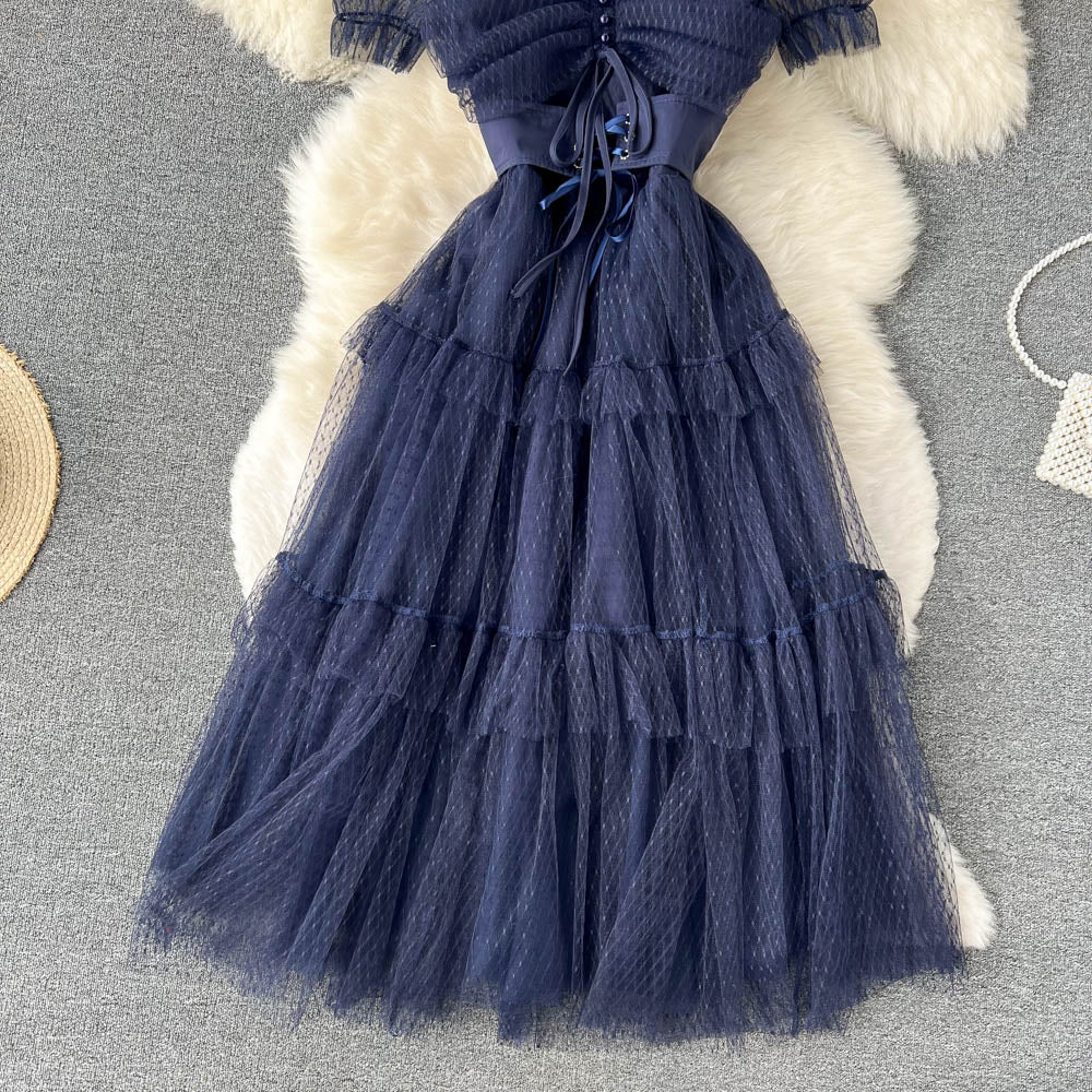 Cute tulle short dress A line fashion dress    S485