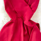 Red v neck irregular dress    S416