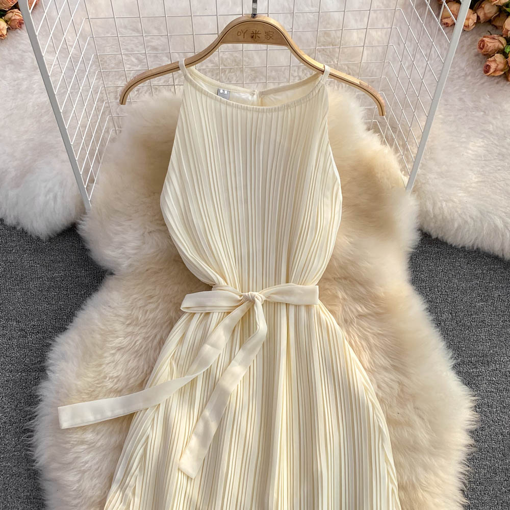 Champagne chiffon A-line dress fashion dress    S290