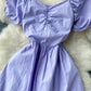 Purple A-line short dress fashion dress     S305