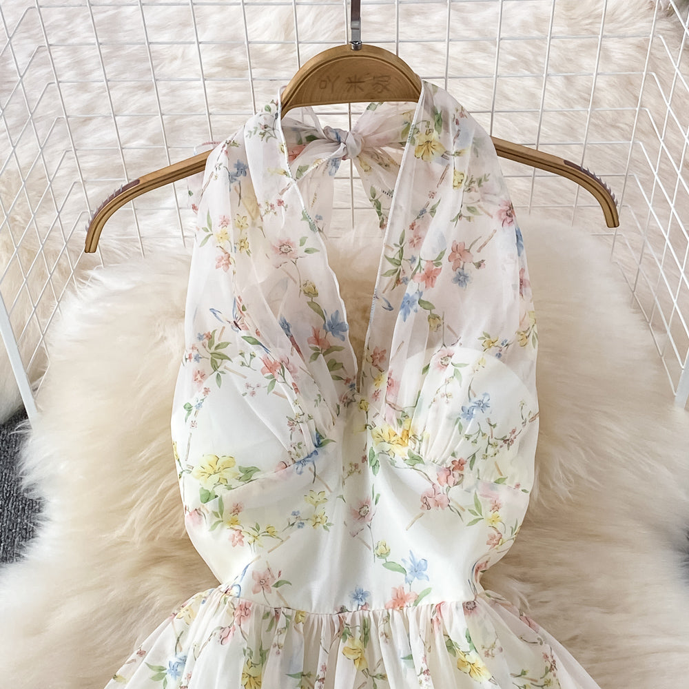 Cute floral short dress A line fashion dress    S326