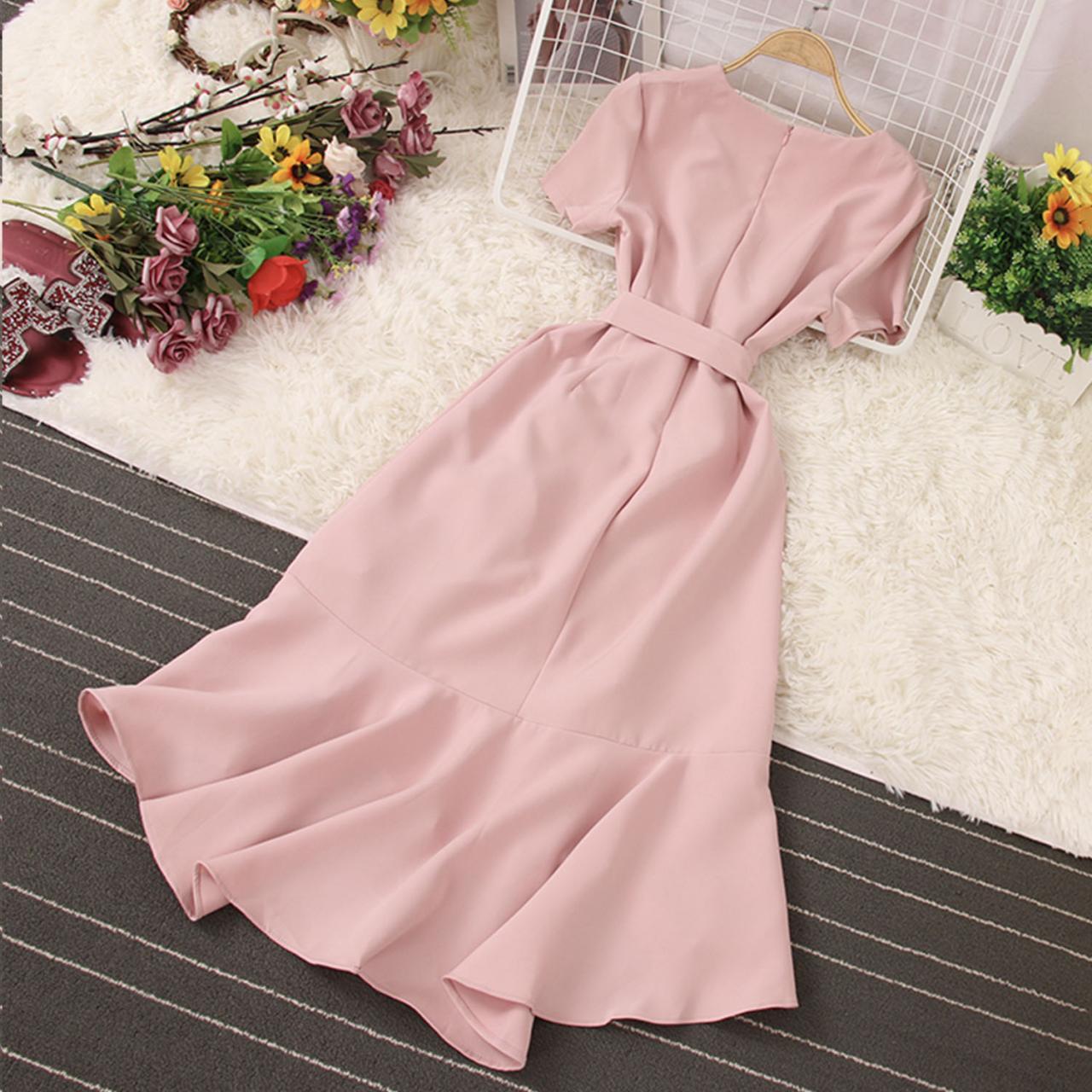 Cute V-neck short dress fashion dress    S298