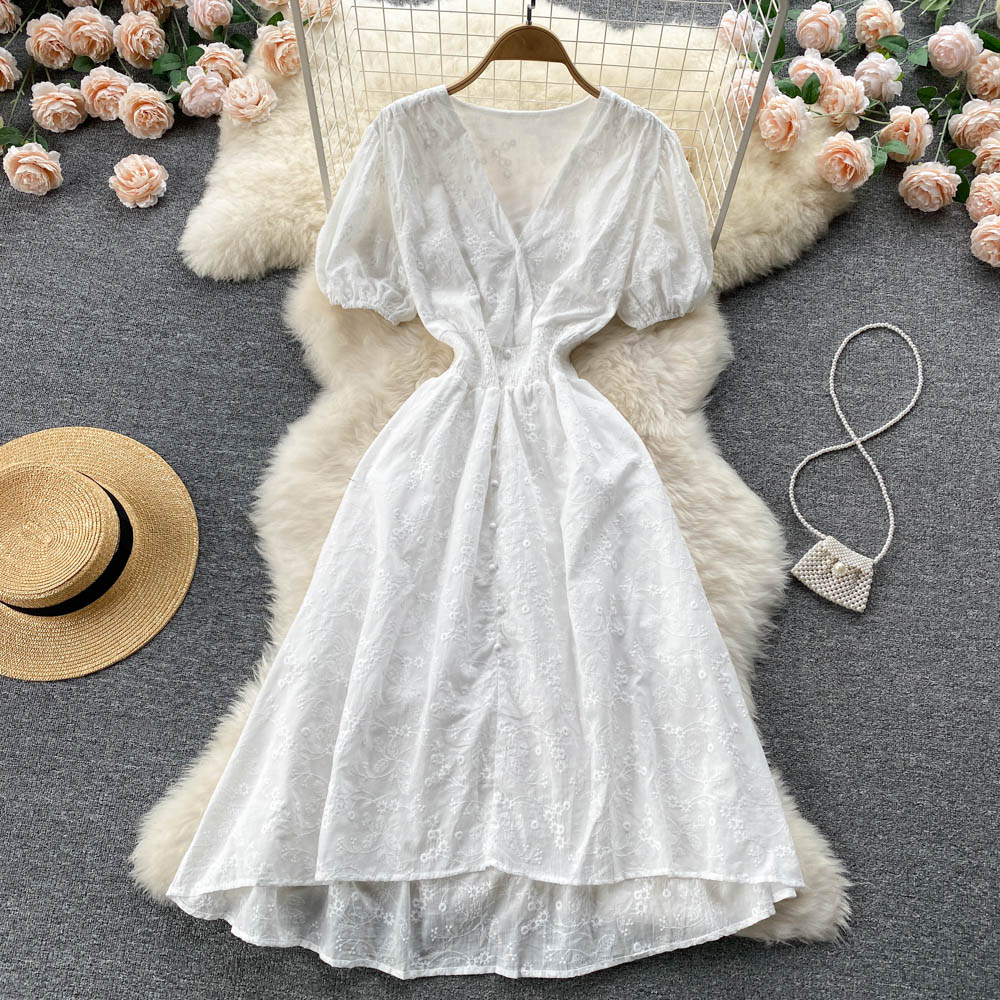 Cute v neck short dress A line fashion dress    S459