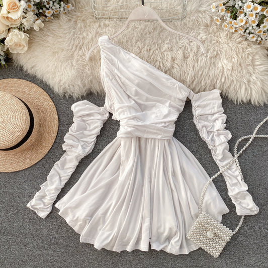 Elegant Empire Waist Off Shoulder Dress  S540