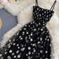 Cute A line tulle floral dress    S75