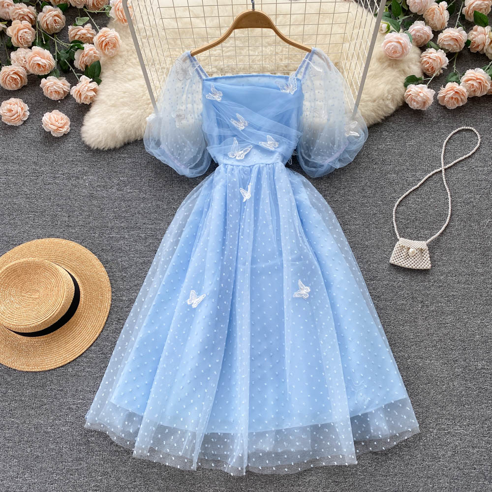 Cute tulle lace short dress fashion girl dress    S348