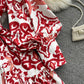 Stylish Printed Pattern Long Sleeve Dress     S225