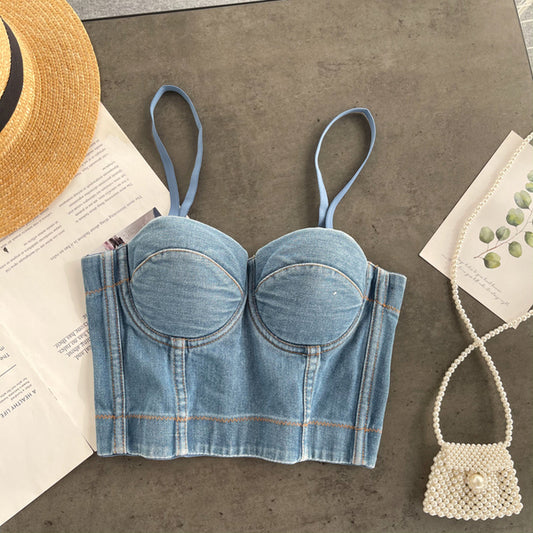 Stylish denim tank top     S593