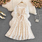 Sweet A line floral dress fashion dress      S402