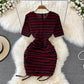 Sexy v neck short dress fashion dress     S467