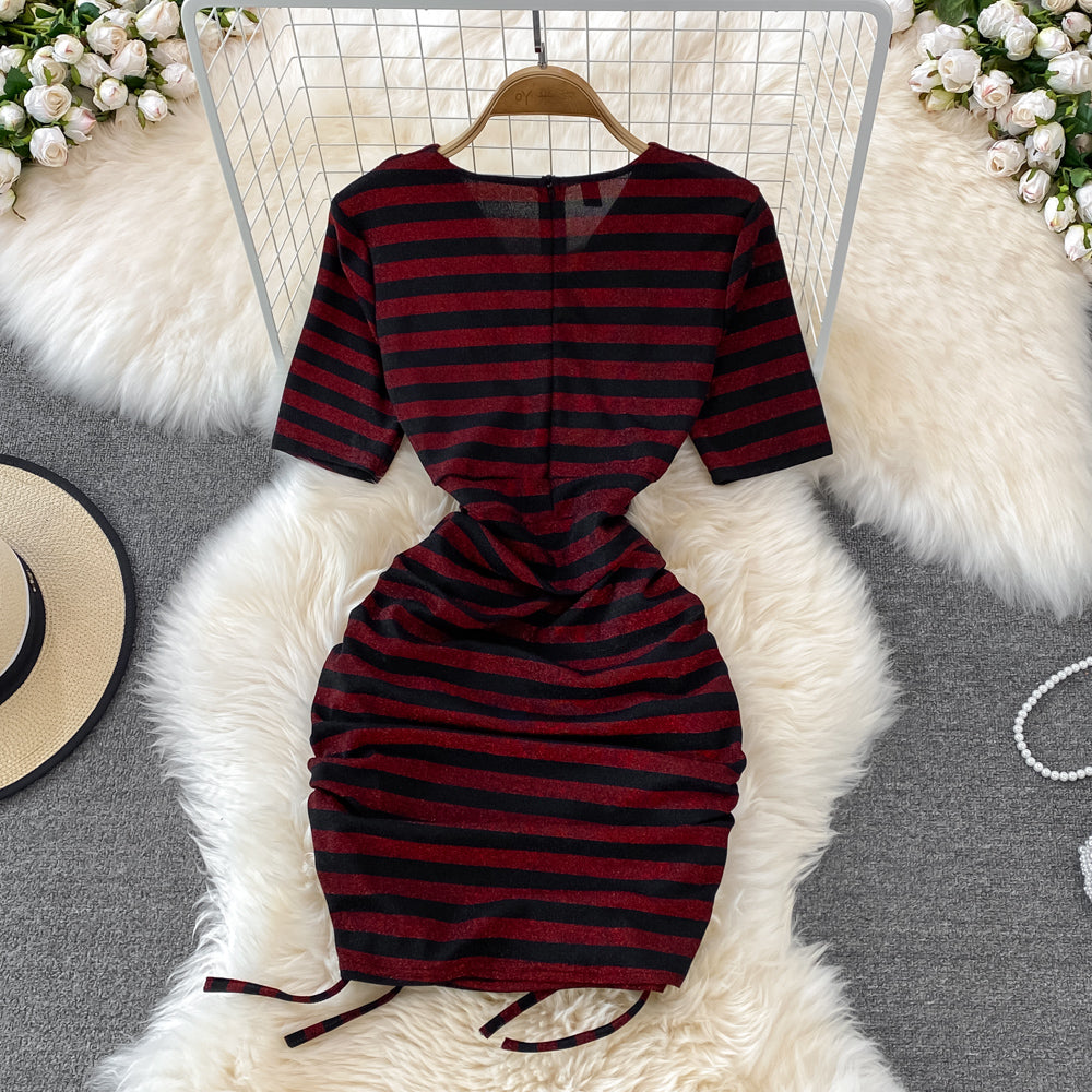 Sexy v neck short dress fashion dress     S467