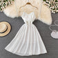 Cute satin short dress A line fashion dress    S481