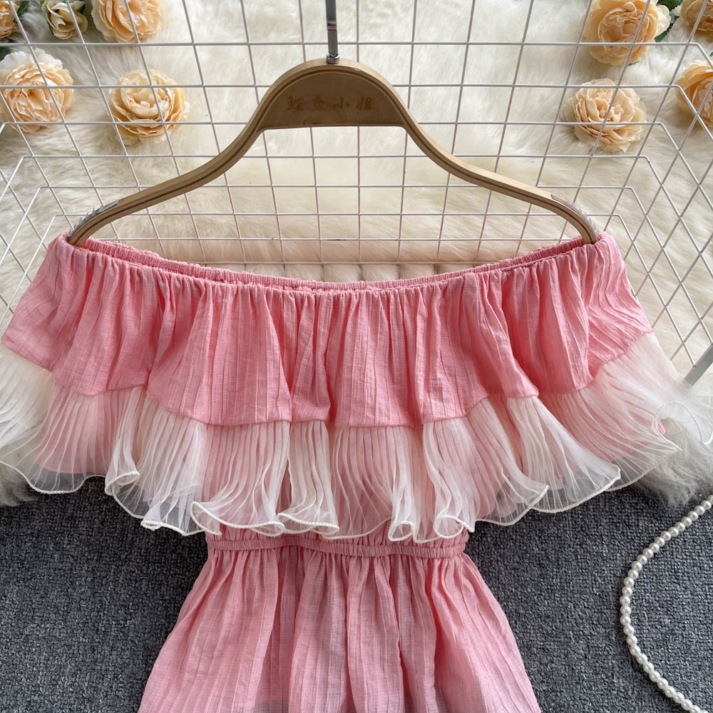 Cute crop tops fashion girl dress    S159