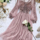 A line tulle lace long sleeve dress fashion dress   S108