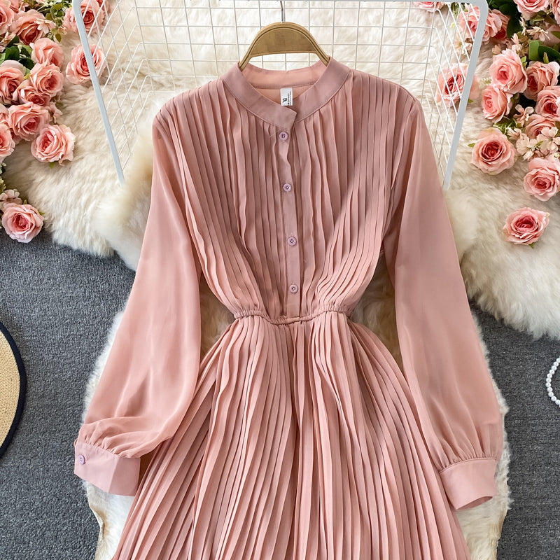 Cute A line long sleeve dress fashion girl dress       S169