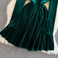 Cute A line v neck long sleeve short dress fashion dress     S249