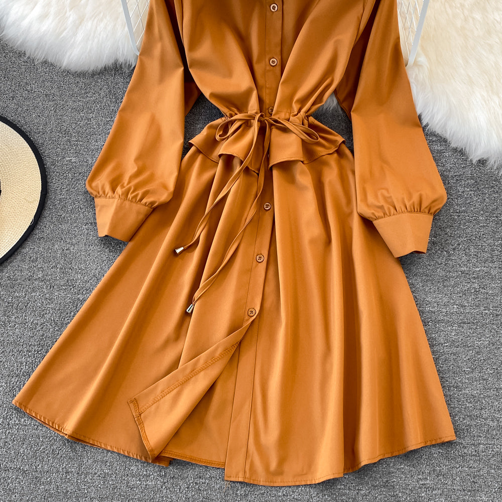 Cute A line shirt dress fashion girl dress      S234