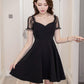 Black short dress fashion dress    S126