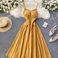 Stylish v neck lace up dress A line party dress     S99