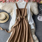 A line patchwork dress   S109